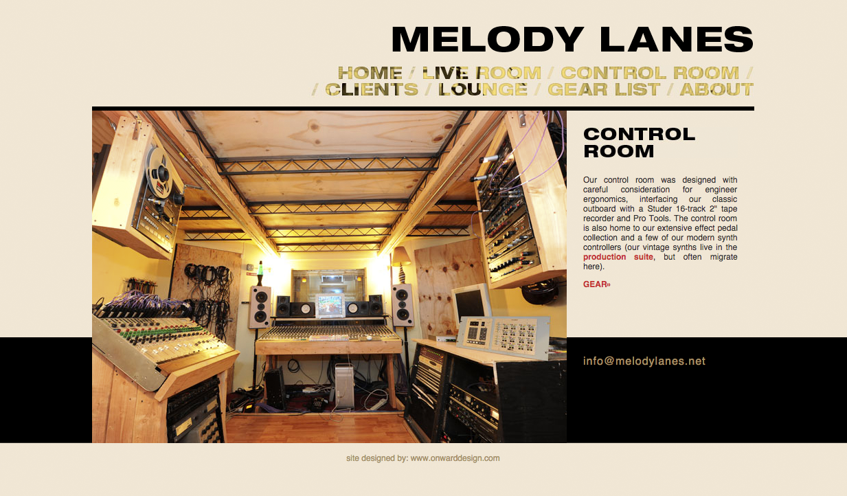 recording studio website design nyc